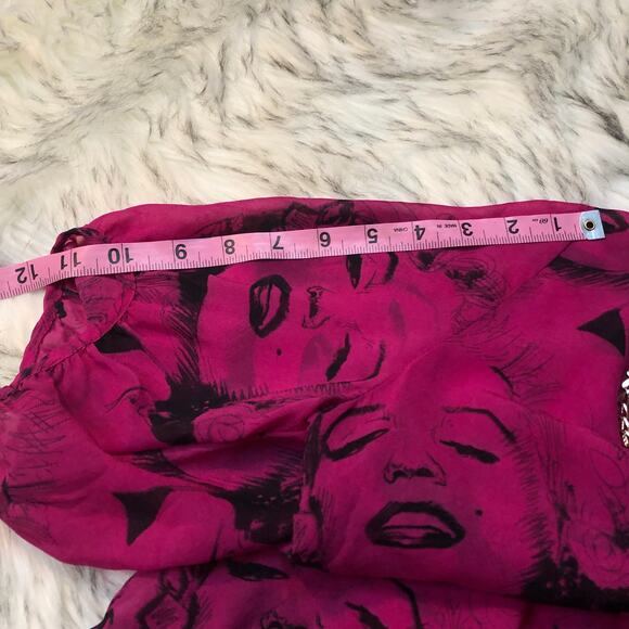 Nolanbell Marilyn Monroe Photo Sheer Blouse - Picture 8 of 12